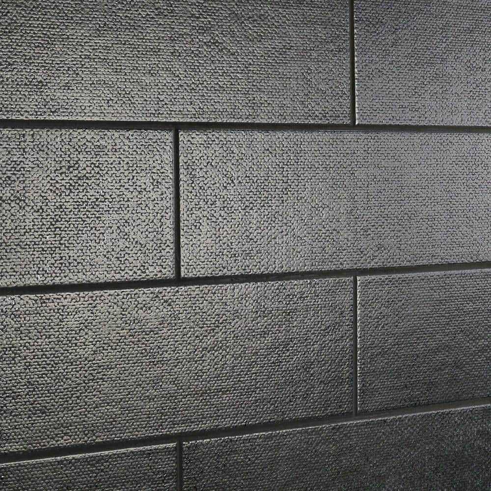 Ivy Hill Tile Piston Camp Black 4 in. x 12 in. Matte Ceramic Wall Tile (10.97 sq. ft./Case)