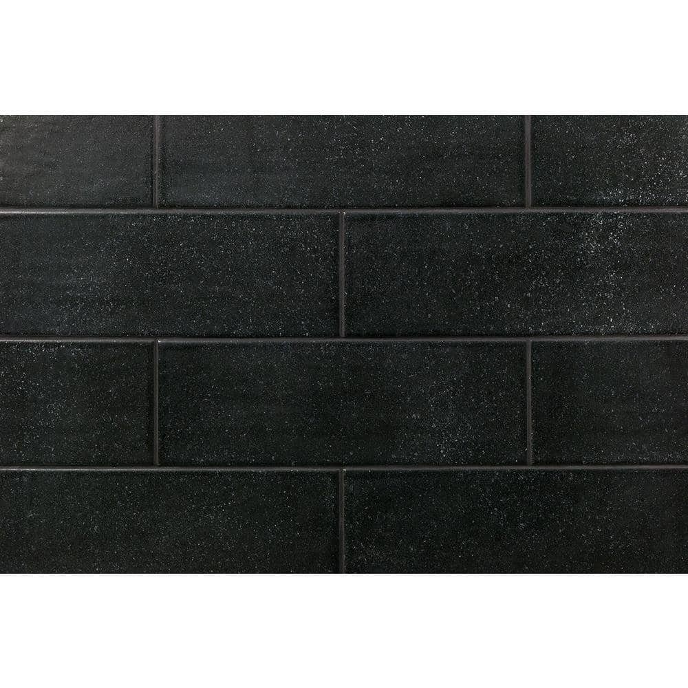 Ivy Hill Tile Piston Camp Black Rock 4 in. x 12 in. 7mm Matte Ceramic Subway Wall Tile (34-piece, 10.97 sq. ft. per box)