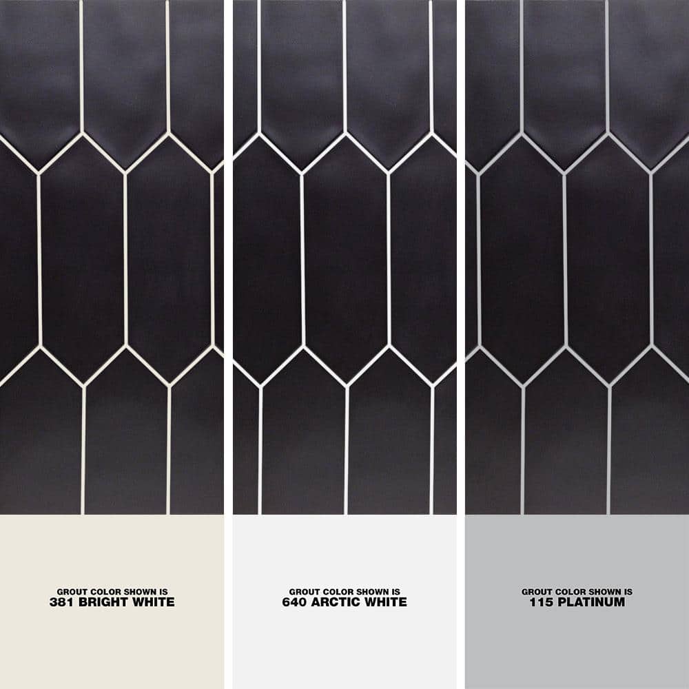 Ivy Hill Tile Russell Black 4 in. x 12 in. Matte Porcelain Floor and Wall Tile (10.76 sq. ft./Case)