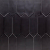 Ivy Hill Tile Russell Black 4 in. x 12 in. Matte Porcelain Floor and Wall Tile (10.76 sq. ft./Case)