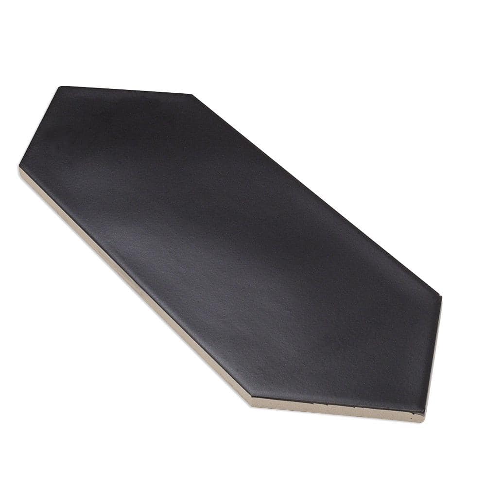 Ivy Hill Tile Russell Black 4 in. x 12 in. Matte Porcelain Floor and Wall Tile (10.76 sq. ft./Case)