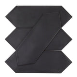Ivy Hill Tile Russell Black 4 in. x 12 in. Matte Porcelain Floor and Wall Tile (10.76 sq. ft./Case)