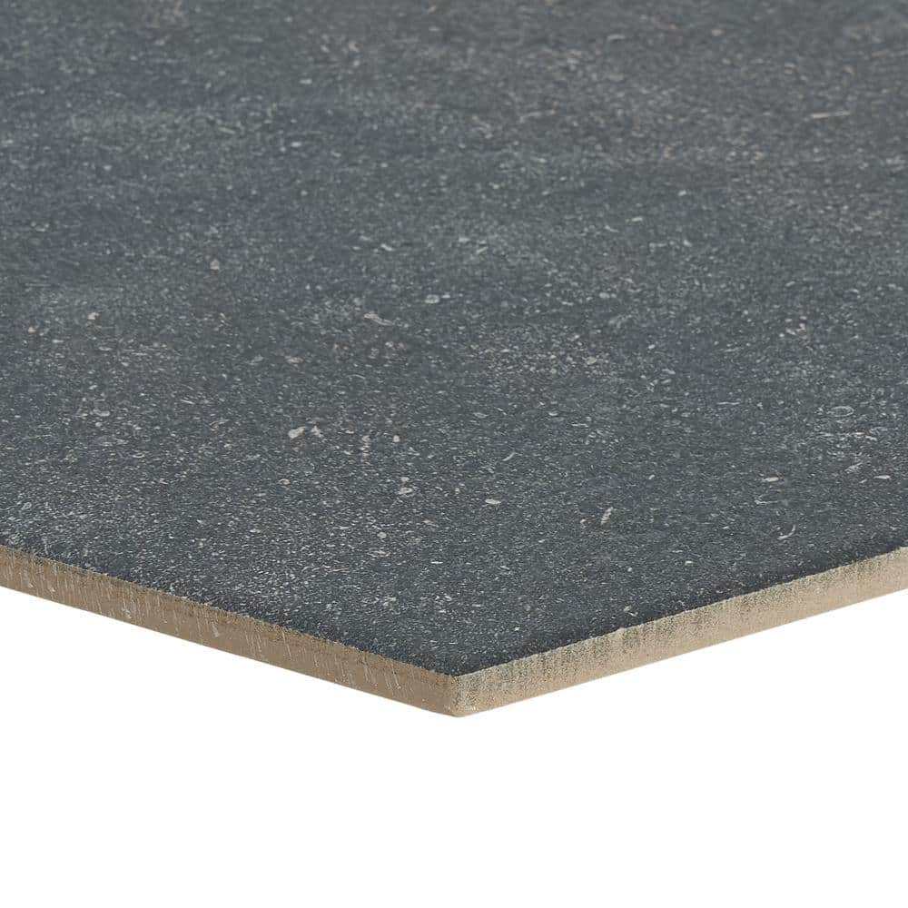Ivy Hill Tile Sanskrit Black Hex 8.86 in. x 10.20 in. Matte Porcelain Floor and Wall Tile (9.47 sq. ft./Case)