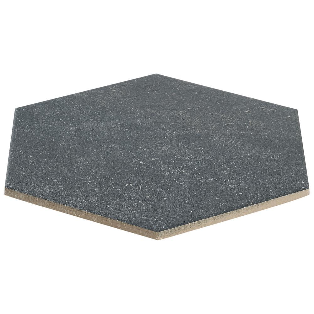 Ivy Hill Tile Sanskrit Black Hex 8.86 in. x 10.20 in. Matte Porcelain Floor and Wall Tile (9.47 sq. ft./Case)