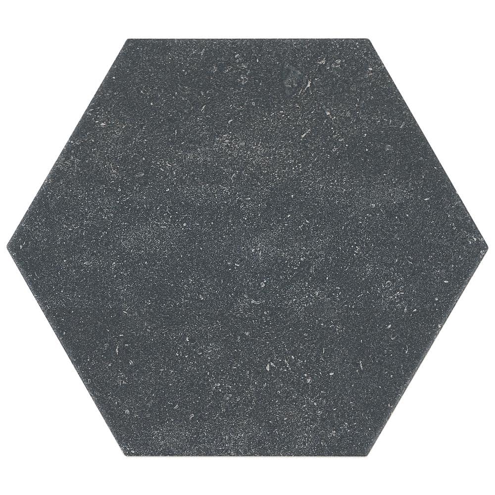 Ivy Hill Tile Sanskrit Black Hex 8.86 in. x 10.20 in. Matte Porcelain Floor and Wall Tile (9.47 sq. ft./Case)