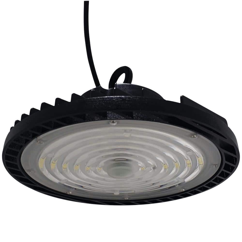 J&H LED 12 in. Black Integrated LED Dimmable High Bay Light at 36000 Lumens 3000K/4000K/5000K
