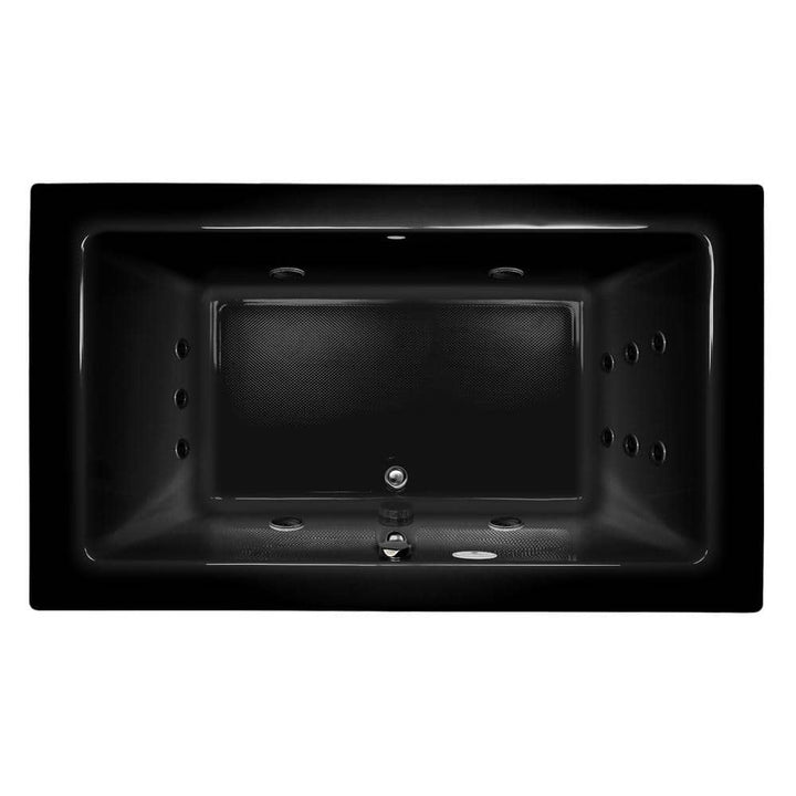Jacuzzi SIA 66 in. x 36 in. Acrylic Right-Hand Drain Rectangular Drop-In Whirlpool Bathtub in White