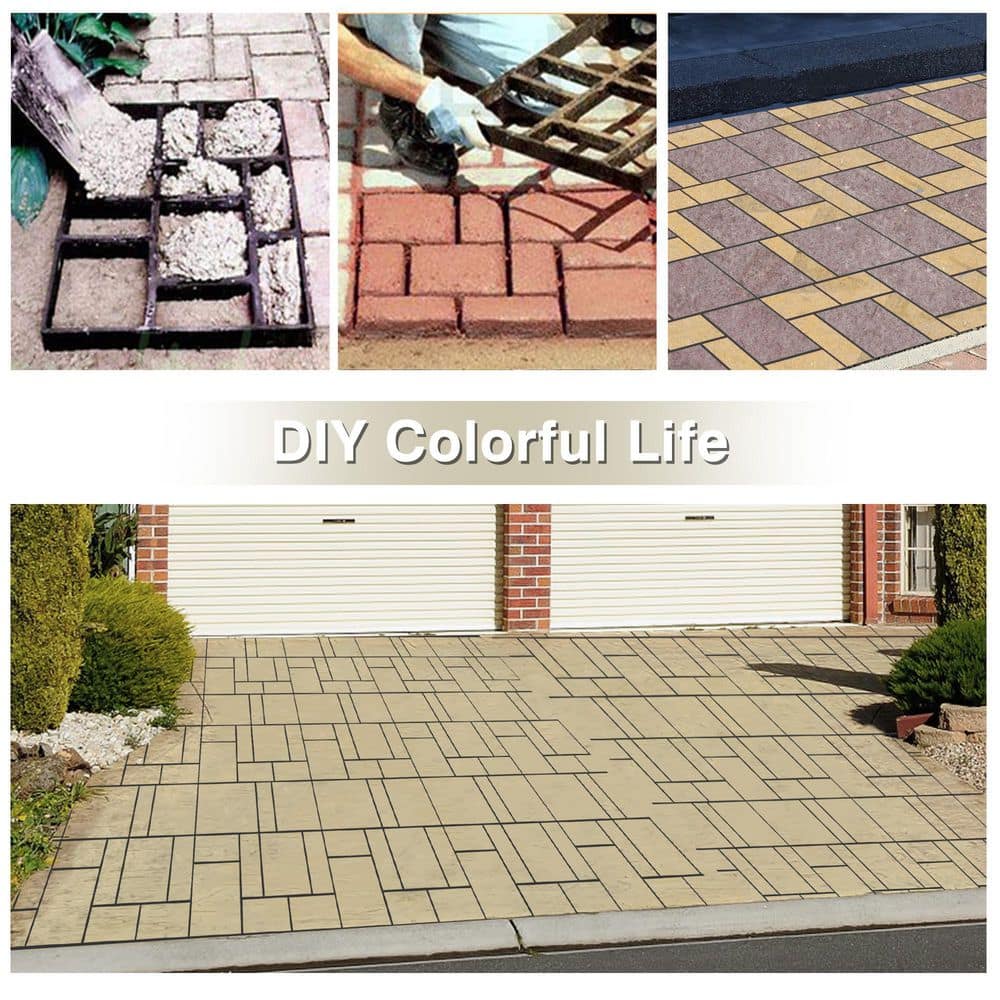JAXPETY Concrete Mold Cement Paver Stepping Stone Walk Maker (4-Pieces)