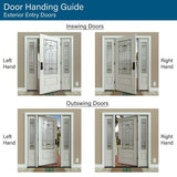 JELD-WEN 36 in. x 80 in. 1 Panel Right-Hand Inswing 3/4 Lite Clear Glass Black Steel Prehung Front Door