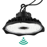 JONATHAN Y 200-Watt Equivalent Integrated LED Motion Sensor Black High Bay Light Indoor/Outdoor UFO Light 26000 Lumens 5000K