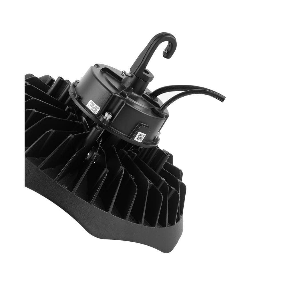 JONATHAN Y 200-Watt Equivalent Integrated LED Motion Sensor Black High Bay Light Indoor/Outdoor UFO Light 26000 Lumens 5000K