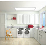 Juno LPFM 1 ft. x 4 ft. 4000 Lumen Black or White Dimmable Integrated LED Flush Mount Flat Panel Light with Switchable CCT