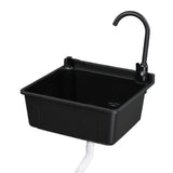 Karl home 17.5 in. D x 20.3 in. W Wall Mount Laundry/Utility Sink in Black with Faucet