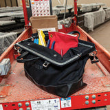 Klein Tools Deluxe Canvas Tool Bag with Shoulder Strap, Black, 13 Interior Pockets, 18 in.
