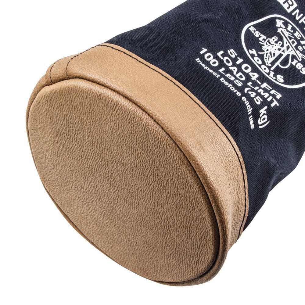 Klein Tools 5104FR Flame-Resistant Canvas Utility Bucket, 12 in. Diameter x 17 in. Height