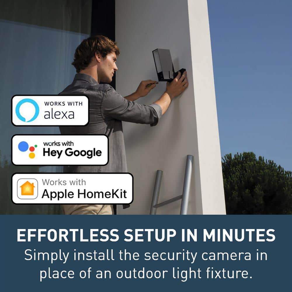 Legrand Netatmo Smart Home 1080P No Subscription Outdoor Weatherproof Security Camera with Siren