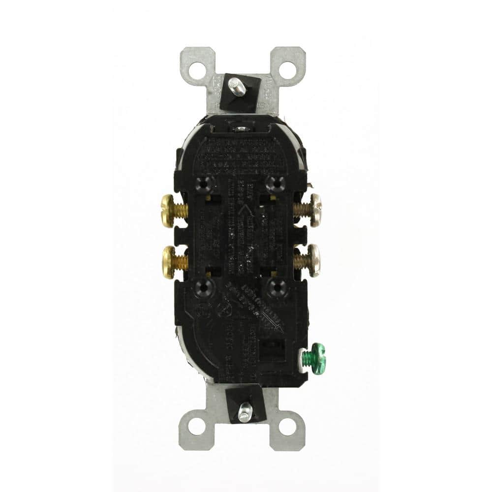 Leviton 15 Amp 125V Tamper-Resistant Duplex Outlet/Receptacle, Black (R55-T5320-00E)
