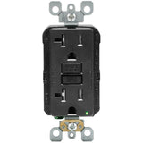Leviton 20 Amp 125-Volt Duplex SmartTest Self-Test Tamper-Resistant GFCI Outlet, Black