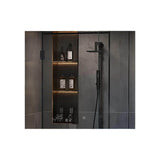 Lexora Savera 36 in. W x 32 in. H Recessed or Surface-Mount LED Mirror Medicine Cabinet with Defogger