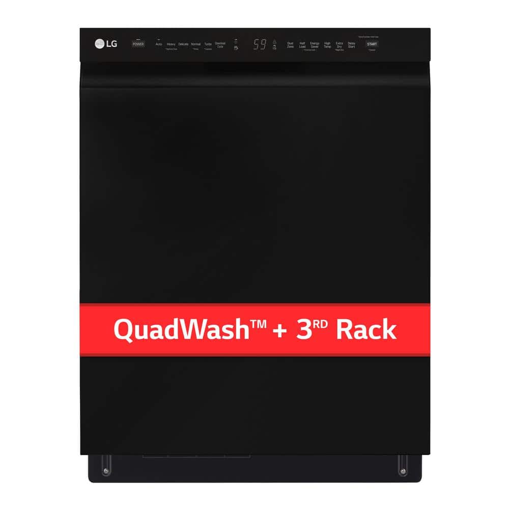 24 in. Stainless Steel Front Control Dishwasher with QuadWash, 3rd Rack & Dynamic Dry, 48 dBA