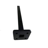 LH EP 3 in. x 3 in. x 1-1/3 ft. Black Metal Bottom Squared Post Holder for Installation Above Concrete EP Fence