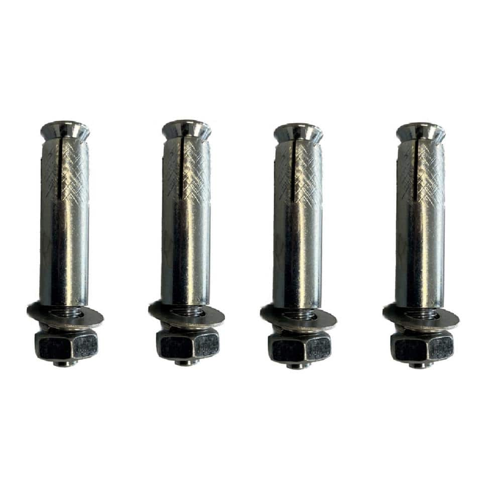 LH EP 3 in. x 3 in. x 1-1/3 ft. Black Metal Bottom Squared Post Holder for Installation Above Concrete EP Fence