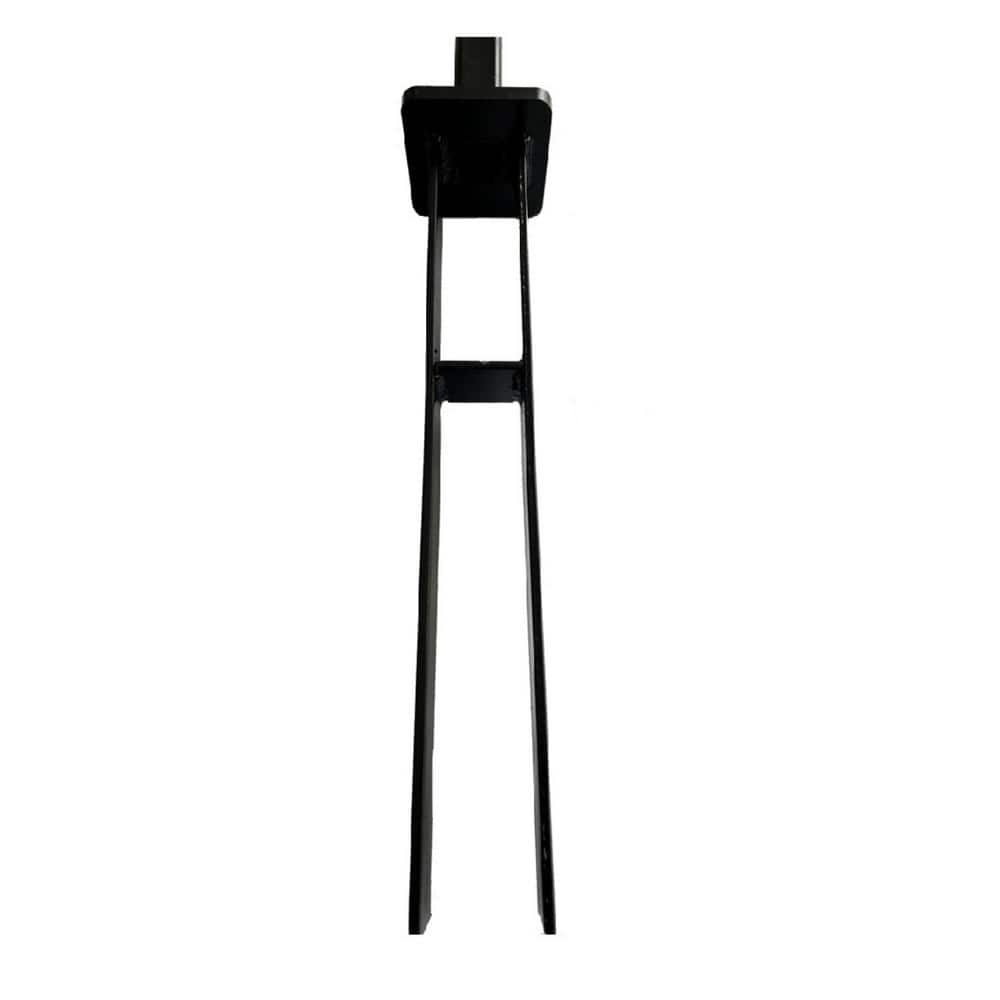 LH EP 3 in. x 3 in. x 2-2/3 ft. Black Metal Pronged Post Holder for Dig-In Installation EP Fence