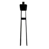 LH EP 3 in. x 3 in. x 2-2/3 ft. Black Metal Pronged Post Holder for Dig-In Installation EP Fence