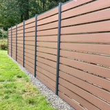 LH EP 3 in. x 3 in. x 2-2/3 ft. Black Metal Pronged Post Holder for Dig-In Installation EP Fence