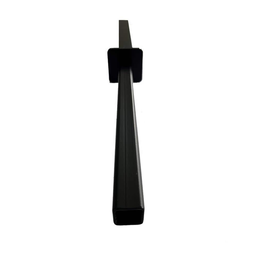 LH EP 3 in. x 3 in. x 2-2/3 ft. Black Metal Pronged Post Holder for Dig-In Installation EP Fence