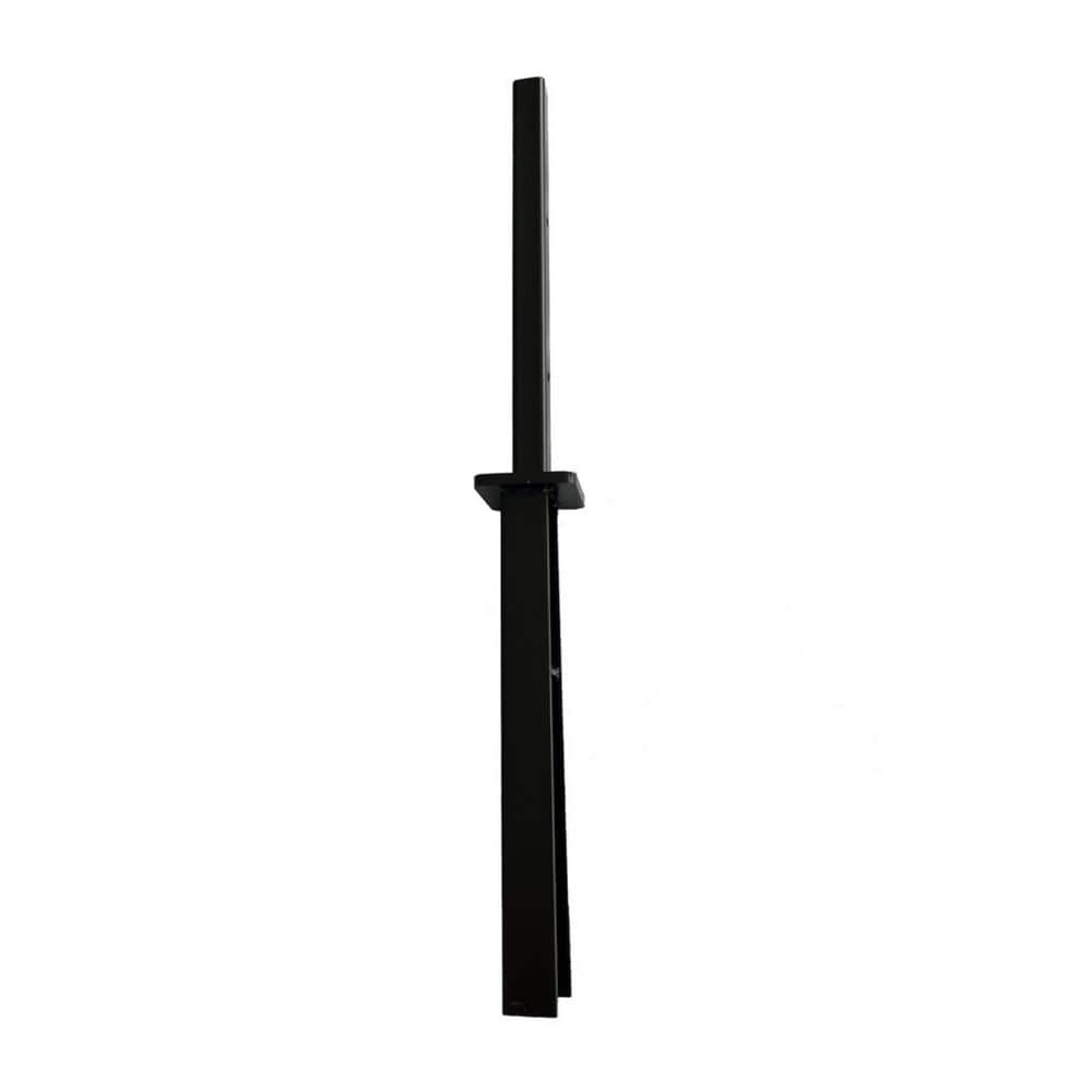 LH EP 3 in. x 3 in. x 2-2/3 ft. Black Metal Pronged Post Holder for Dig-In Installation EP Fence