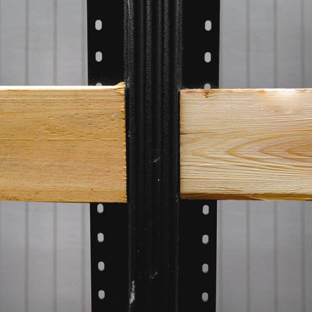 LIFETIME STEEL POST 8 ft. x 4 in. Powder Coated Black Steel Metal Fence Post with Top Plate for In-Ground Line Applications