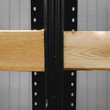 LIFETIME STEEL POST 8 ft. x 4 in. Powder Coated Black Steel Metal Fence Post with Top Plate for In-Ground Line Applications