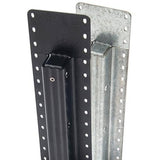 LIFETIME STEEL POST 8 ft. x 4 in. Powder Coated Black Steel Metal Fence Post with Top Plate for In-Ground Line Applications