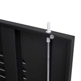LISSIMO 31.5 in. W 2-Shelf Locker, Lockable Home Office Storage Cabinets with 2 Doors and Shelves for Home, Office in Black