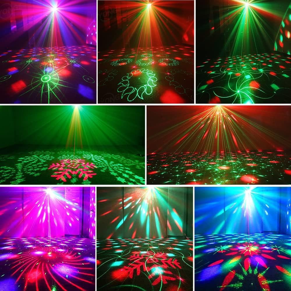 Lukyamzn Party Disco Lights Laser DJ Light Sound Activated Strobe Lights with Remote Control Laser Lights Disco Lights
