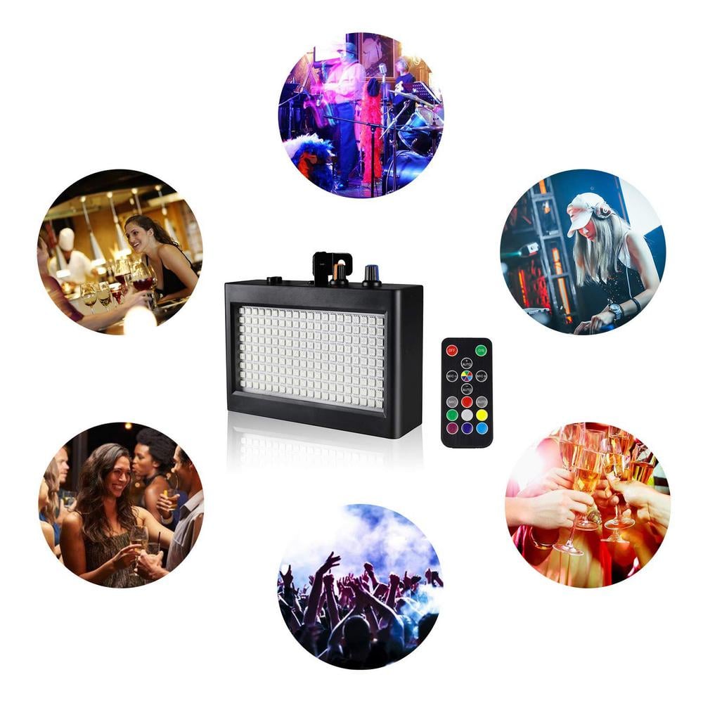 Lukyamzn Super Bright Flash Stage Strobe Light, Sound Activated and Speed Control RGB Strobe Light, Flash Party Lighting