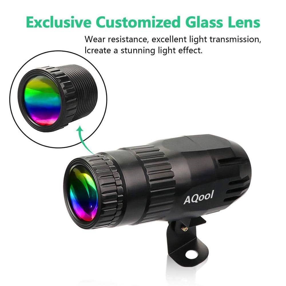 Lukyamzn Mini 15W Mirror Ball Spotlight, Pinspot Light, Super Bright RGBW LED Beam, Remote Control Stage Lighting