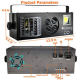 Lukyamzn RGBW 4 in 1 DJ Lights, Mixed Effect Sound Activated Stage Lights LED Pattern Lights Strobe Light, Remote and DMX Control