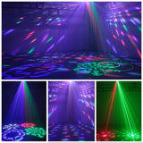 Lukyamzn RGBW 4 in 1 DJ Lights, Mixed Effect Sound Activated Stage Lights LED Pattern Lights Strobe Light, Remote and DMX Control