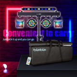 Lukyamzn 5 in 1 Party Disco Lights with Stand, Sound Activated Stage Lighting with DMX & Remote Control, Disco Ball with Bag