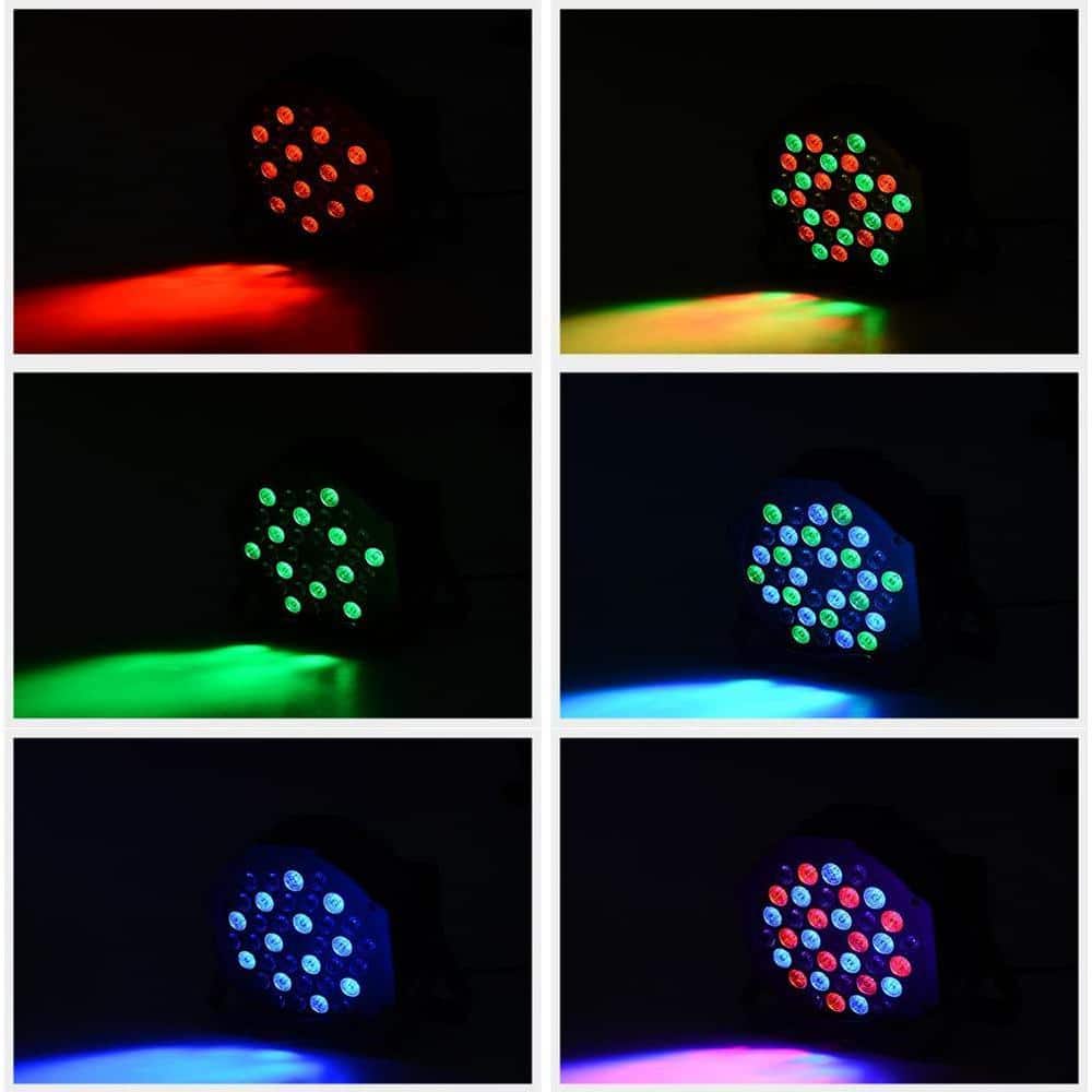 Lukyamzn 36 LED Par Lights Stage Lights with Sound Activated Remote Control & DMX Control, Stage Lighting Uplights - 8 Pack