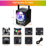 Lukyamzn 60 RGB LED Changing Disco Stage Light with Sound Activated and Bietrun Laser Rave Flashing Strobe Lights, Remote Control