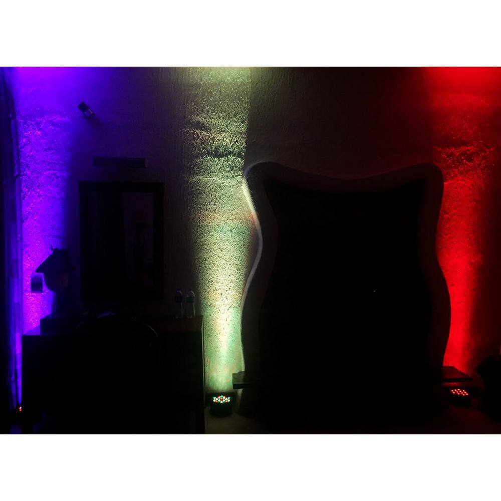 Lukyamzn RGB 7 Channel Stage Lighting, LED Par Light with Remote for DJ KTV Disco Party - 4 Pack