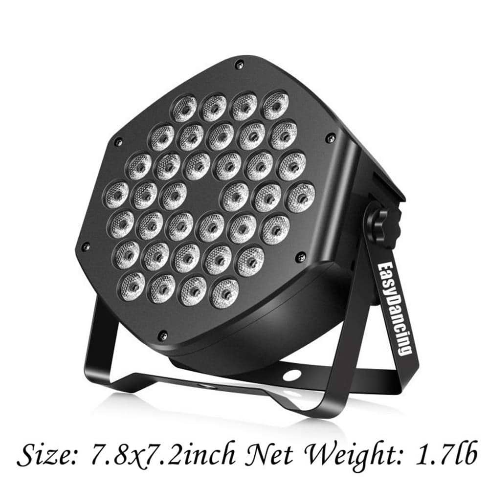 Lukyamzn RGB 7 Channel Stage Lighting, LED Par Light with Remote for DJ KTV Disco Party - 4 Pack