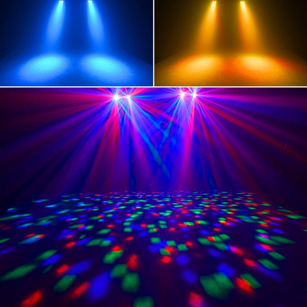 Lukyamzn DJ Lights with Stand, Mobile Stage Lighting System Sound Activated LED Par Lights