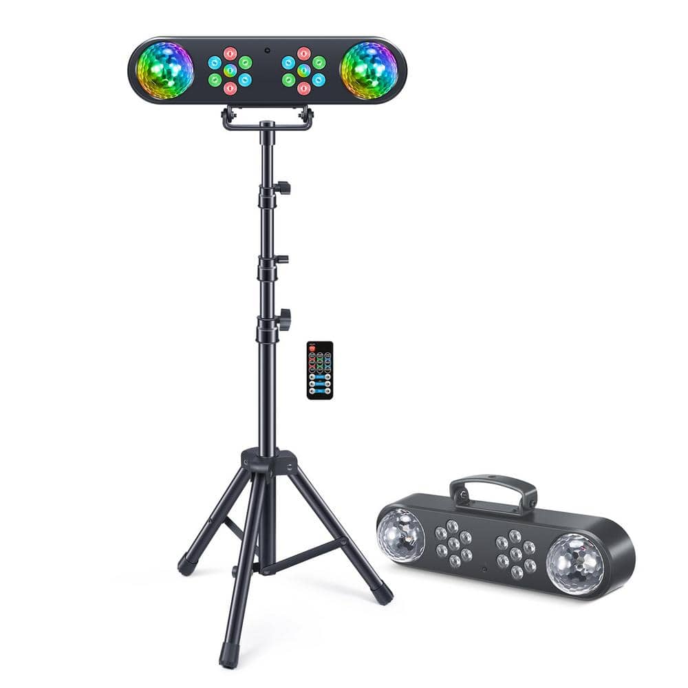 Lukyamzn DJ Lights with Stand, Mobile Stage Lighting System Sound Activated LED Par Lights