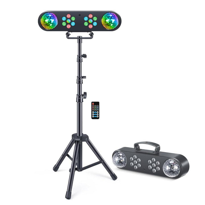 Lukyamzn DJ Lights with Stand, Mobile Stage Lighting System Sound Activated LED Par Lights