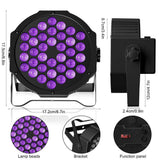 Lukyamzn Black Lights, 36LED UV Lights Blacklight with Glow with DMX and Remote Control Stage Lighting - 2 Pack