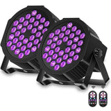 Lukyamzn Black Lights, 36LED UV Lights Blacklight with Glow with DMX and Remote Control Stage Lighting - 2 Pack